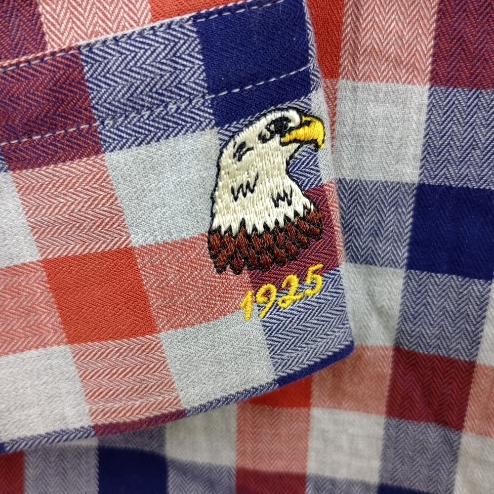 Bobby Jones Collection Mens Golf Button Down Size XL Red Grey Blue Plaid - Picture 7 of 9
